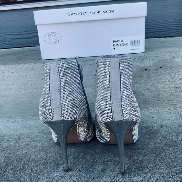 NEW Rhinestone booties women’s size 7 - Picture 6 of 9